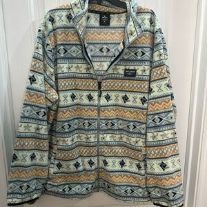 NWT Rip Curl Geometric Aztec Fleece Jacket - multicolor XL